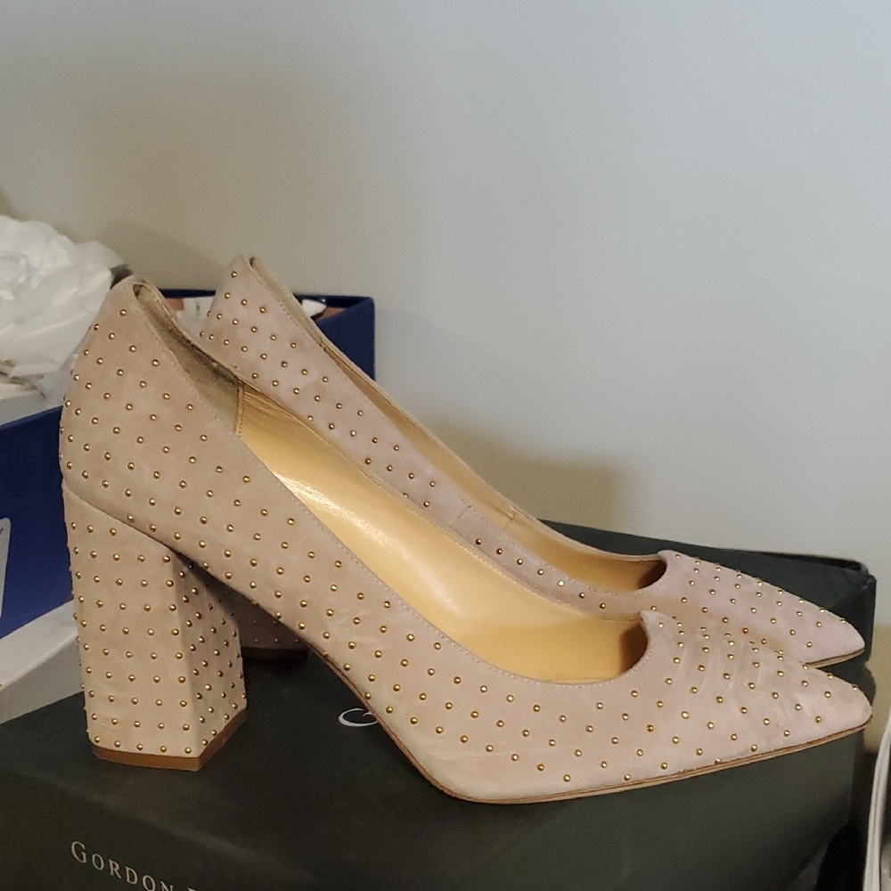 Rousseau Women's Studded Tan Heels